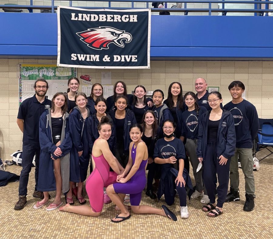 The Lindbergh girls swim team will compete in the 2A West Central District Championships at Hazen, Friday and Saturday.