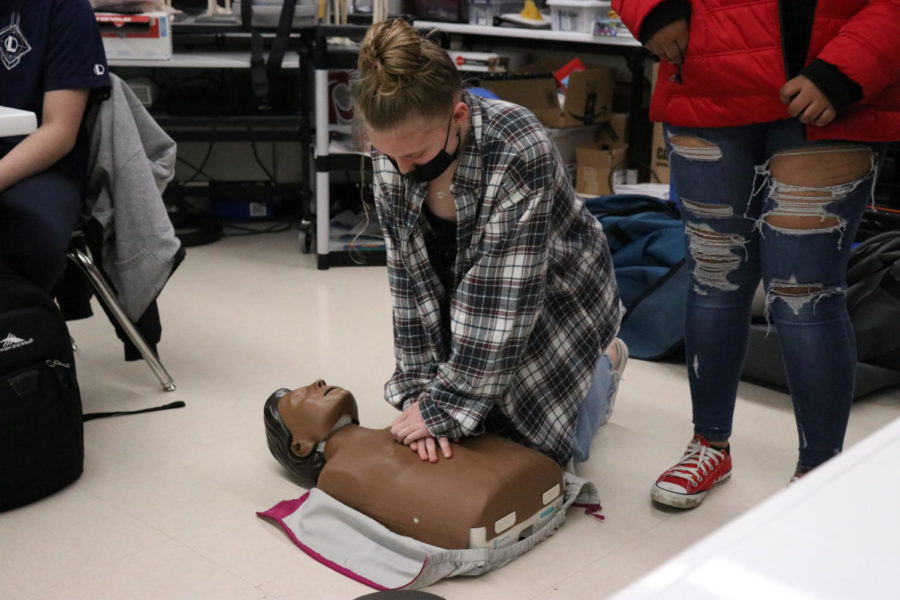 Students in ninth grade learn CPR in health class. A person who starts CPR raises the persons chance of survival up to 56%.