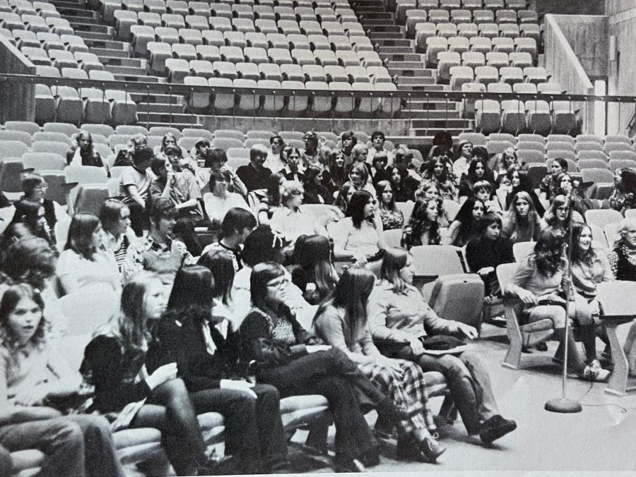 The auditorium during an assembly. 