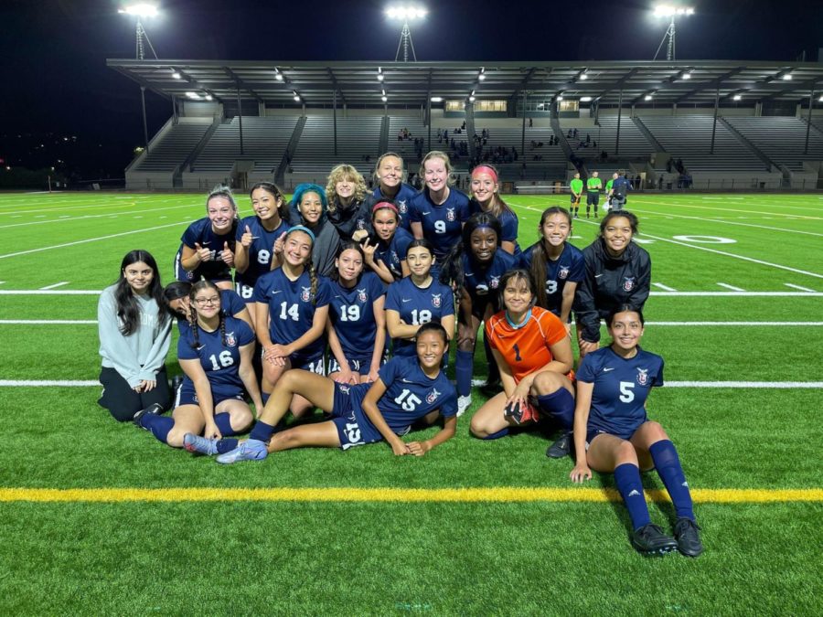 The girls soccer team after beating Hazen 1-0. This week they take on Inglemoor.
