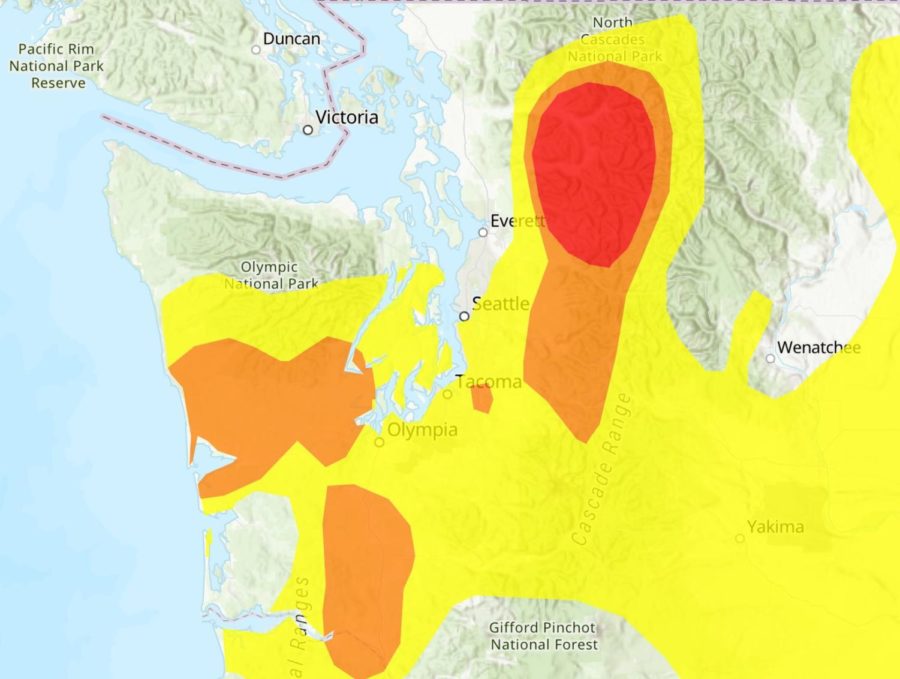 Wildfire+smoke+from+the+Cascade+Mountains+has+shifted++moving+smoke+into+Western+Washington.+Air+quality+should+improve+by+Monday.