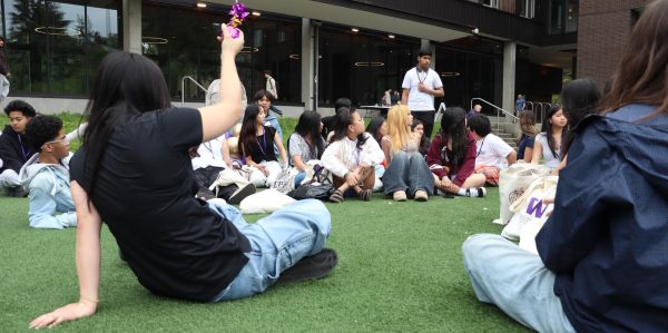 Students during campus field trip
